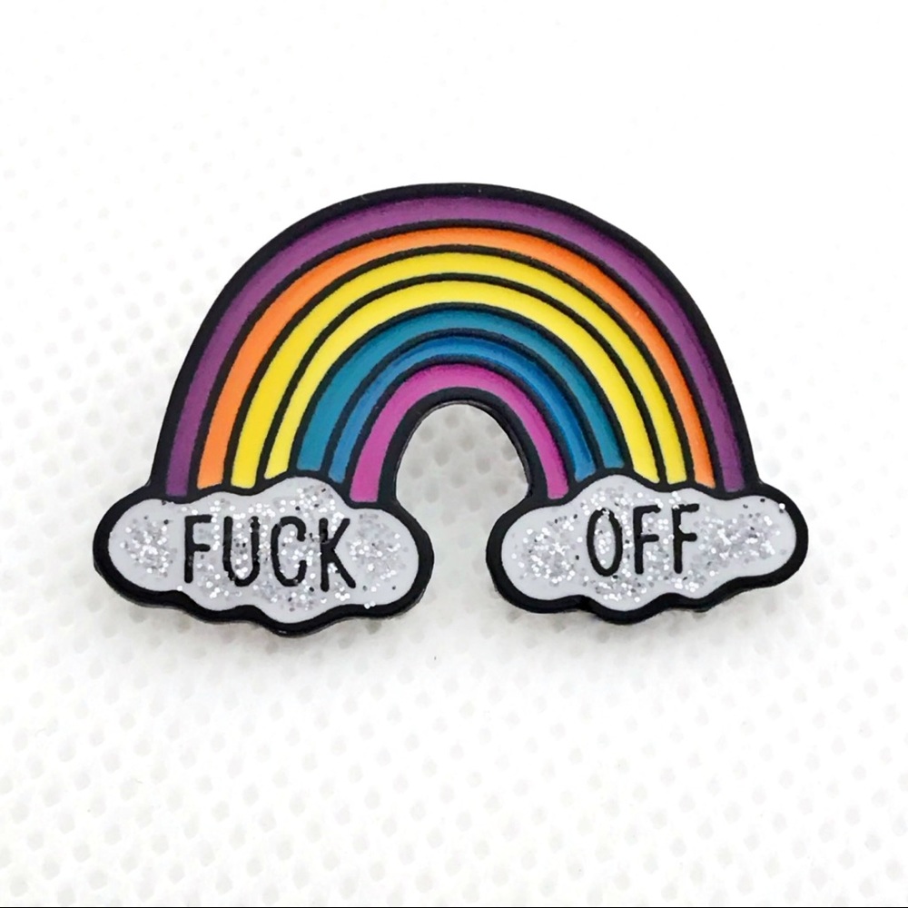 Funny rainbow pin